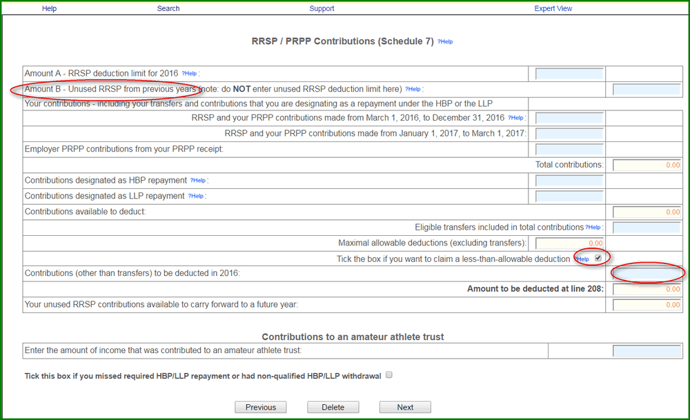 rrsp claim