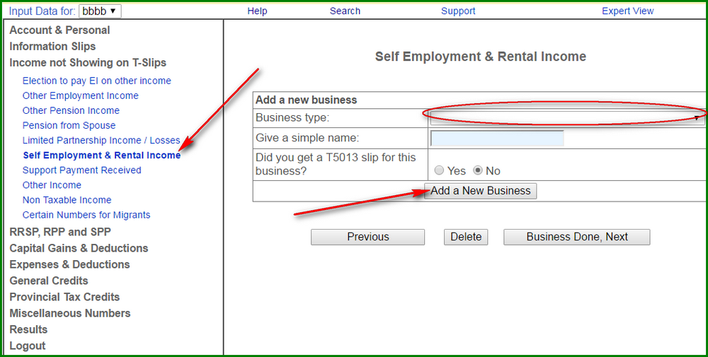 self employment